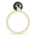 thumbnail image 2 of ANGARA Trillium Tahitian Cultured Pearl Solitaire Ring in 14K Yellow Gold for Women | June Birthstone, Birthday, Anniversary, Jewelry Gift for Women | Pearl Ring, 2 of 8