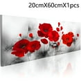 thumbnail image 2 of LAMIRO Canvas Wall Art Red Poppy Flower Painting Bathroom Accessories,Black and White Wall Art Flower Pictures Canvas Print Artwork for Living Room Bedroom Home Decorations 1 Piece, 2 of 7