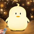 thumbnail image 1 of Penguin Lamp Night Light for Kids Baby Night Light with Color Changing & Dimmable Portable Small Rechargeable Night Light with Timer & Touch Control -, 1 of 4