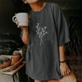 thumbnail image 6 of Patlollav Pntutb Women Tops,Ladies Floral Print Short Sleeve Blouse, 6 of 7