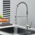 thumbnail image 3 of Brushed Nickel Kitchen Faucet with Pull Down Sprayer Single Handle Sink Mixer, 3 of 9