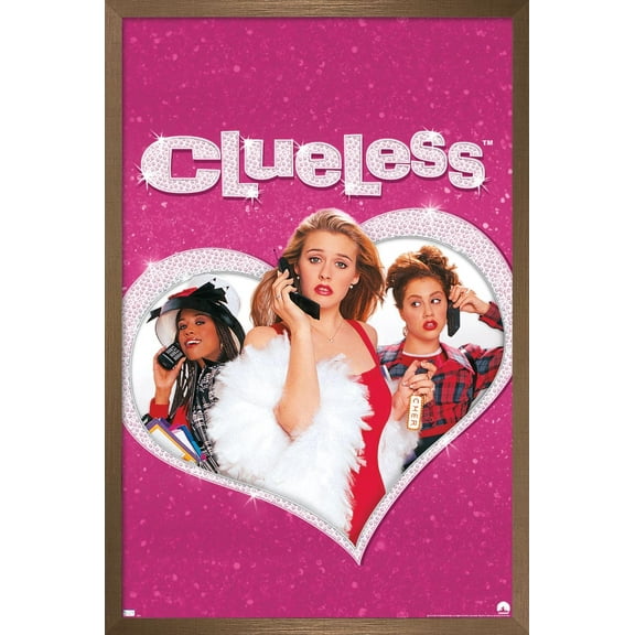 Clueless - Pink Wall Poster, 14.725" x 22.375", Framed