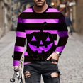 thumbnail image 2 of XFYSSS Casual Fashionable Men's Halloween Element Printed Pullover T-Shirt Long Sleeve Round-Neck Blouses & Shirts Men Polyester Blouse, 2 of 4