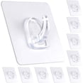 thumbnail image 1 of 10 ganchos adhesivos de pared, resistentes ganchos sin costuras, impermeables y a prueba de aceite, ganchos transparentes reutilizables, ganchos extraíbles para cocina, baño, dormitorio, oficina brillar Electrónica, 1 of 5