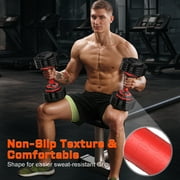 GIKPAL 50lb(25lb*2) 5 in 1 Adjustable Dumbbells 25LB set of 2 Adjustable Free Weights Plates and Rack - Hand Weights for Women and Men - Adjust Weight for Home Gym Full Body Workout Fitness