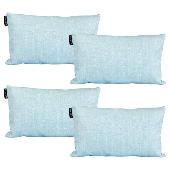 Cojin riñonera Decorativa Rectangular Set de 4 Tred Turquesa