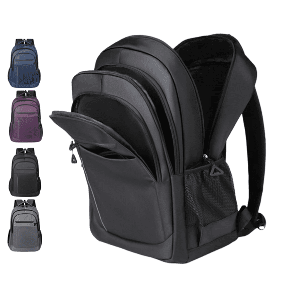 1Pc Business Laptop Backpack - Large Capacity Multi Compartment Rucksack for Teen Girls, Aesthetic Commute Travel Daypack for Back To School Daily Outdoor Use, Black