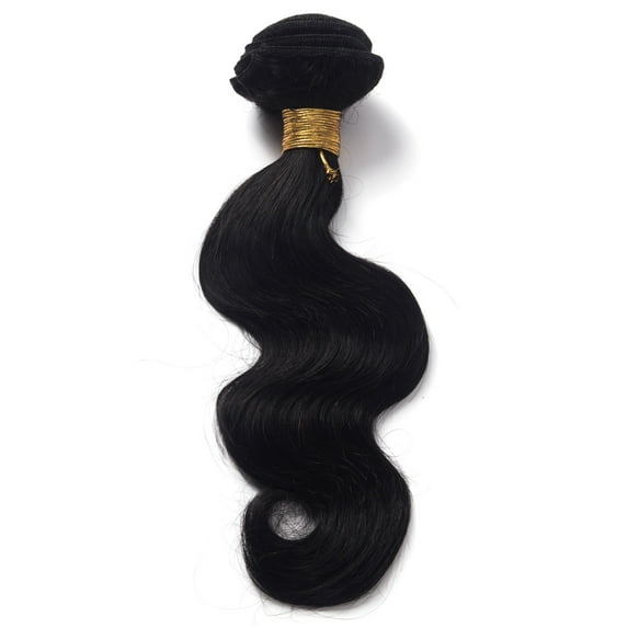 LELINTA 12"-20" Wave Jet Black Remy Human 1 Bundle Bulk Hair Extensions 50g