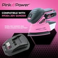 thumbnail image 4 of Pink Power PP205 20V Lithium Ion Charger for PP202 Battery for PP203 Pink Drill Kit, PP201 Cordless Stick Vacuum and PP204 Cordless Detail Sander - Fast Charging, 4 of 7