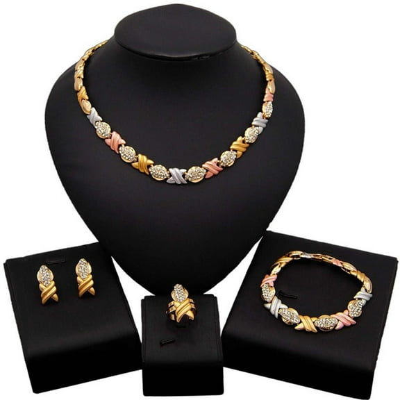 JoeytheJewelryNY HUGS &KISSES xo tri colors set gold Plated #98
