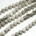 thumbnail image 2 of U8MO 10 Strds 8" Tibetan Alloy Metal Beads Antique Silver Loose Spacers Pick Shapes-Flower A, 2 of 2