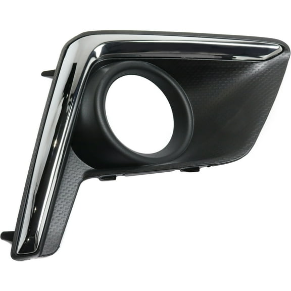 Fog Light Trim Compatible with 2016-2017 Subaru Crosstrek Front, Left Driver Textured Black