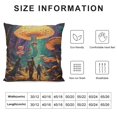 thumbnail image 5 of Orinice Mushroom Forest Graphic Decorative Throw Pillow Cover for Home Couch Living Room Bed Sofa - Short Plush Material - Invisible Zipper Design - Pack of 1 24x24in, 5 of 5