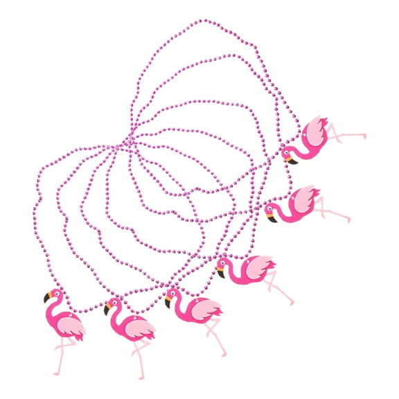 Milisten 6Pcs Flamingo Pendant Necklaces for Women Luau Tropical Style Fashion Jewelry Set