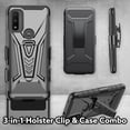 thumbnail image 4 of Cass Creations Case Compatible for Motorola Moto G Pure / Moto G Power (2022), Holster Belt Clip Case Combo with Kickstand Shockproof Phone Cover - Black, 4 of 5
