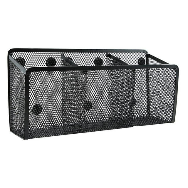 Pencil Holder Mesh Basket Desktop Organizer for Locker Sundries Pen 3 grid
