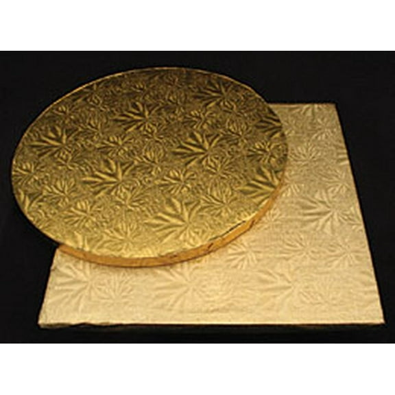 Gold Embossed Cake Board - 1/2" Thick - 14" Round (1 piece)