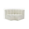 thumbnail image 3 of Meridian Furniture Arc Cream Vegan Leather Modular Sectional, 3 of 11