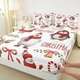thumbnail image 3 of Manfei Cute Bear Deer Twin Sheet Sets,Merry Christmas Twin Fitted Sheet,Cartoon Xmas Snowman Penguin Flat Sheet For Girls Boys,Luxury Bedroom Decor,3-Piece, 3 of 7