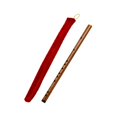 thumbnail image 1 of Flauta de bambú, instrumento musical fácil de aprender, hecha a mano para principiantes, con bolsa de terciopelo. Clave de E, 1 of 9