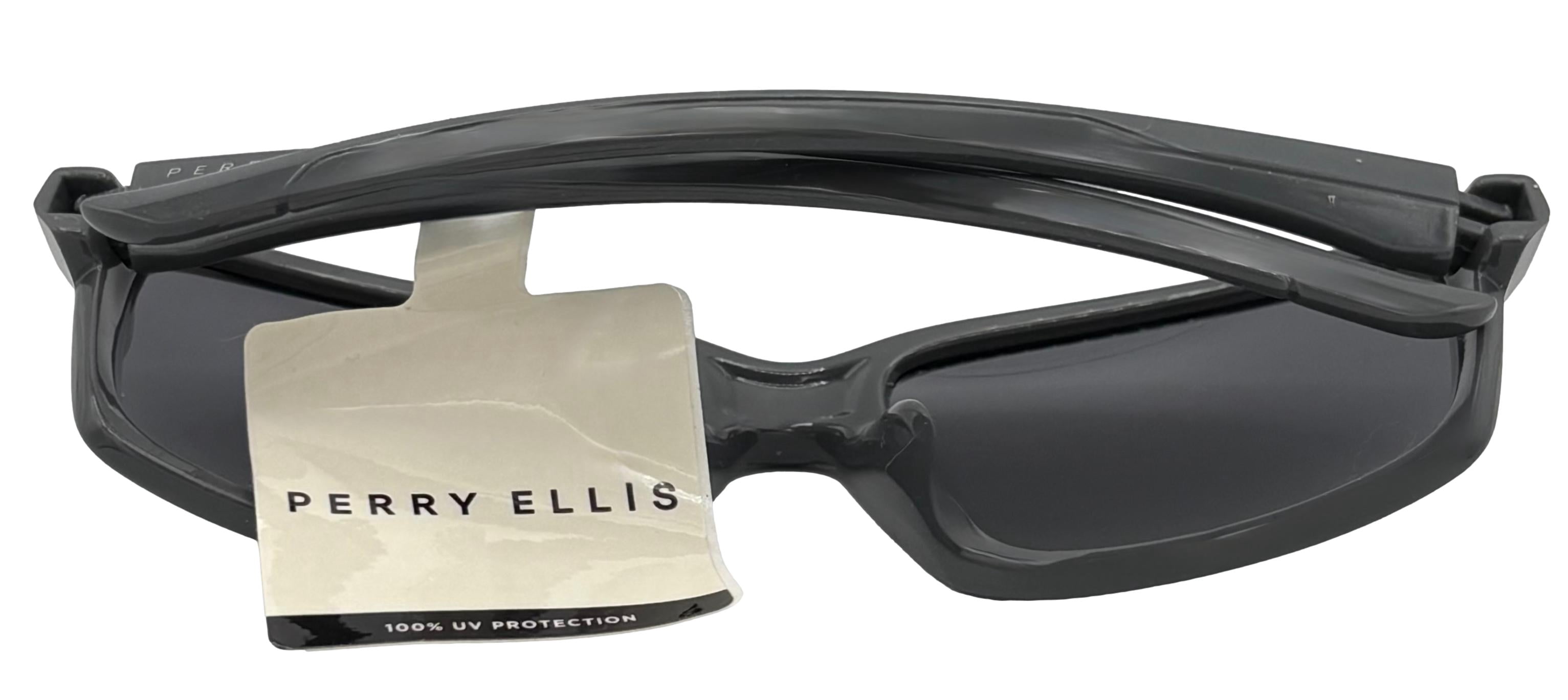 Perry Ellis Sunglass Mens Dark Grey Plastic Rectangle Smoke Lens PE100 2