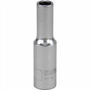 Klutch Deep Socket, Metric, 11mm, 3/8in.-Drive, 6-Pt.