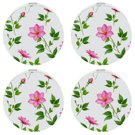 

YZUOUZY Bedside Lamps Bedroom Lamp 4 Pack Pink Magnolias Flowers