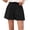 Black, variant on Costeam Womens Linen Blend Elastic Waist Casual Shorts Loose Fit with Side Pockets Lightweight Solid Color Summer Beach and Daily Wear Shorts