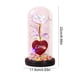 thumbnail image 3 of Luz nocturna de rosa en forma de corazón con cúpula de cristal - Flor de cristal preservada alimentada por LED en colores, 3 of 6