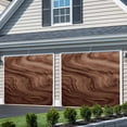 thumbnail image 3 of Retro Wood Grain Garage Door Cover Banner 7 x 8 FT, Rustic Farmhouse Wooden Board Brown Garage Door Curtains Backdrop with Grommets for Indoor Outdoor Wall Party Porch Yard Decorations Background, 3 of 9