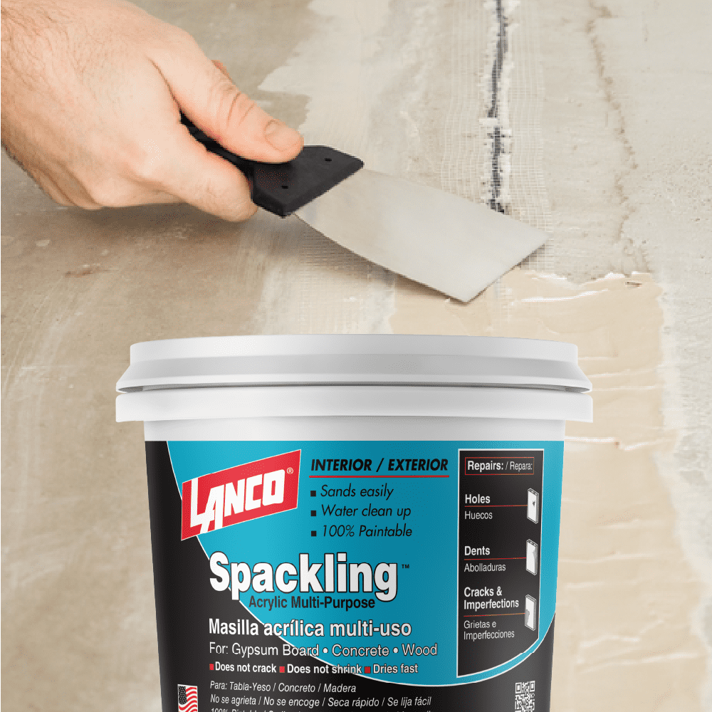 Lanco Spackling Compound White Finish for Wall Fillers, 1 Quart