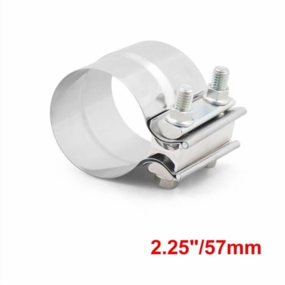 2.25" Stainless Steel Lap Joint Band Exhaust Clamp Pipe Repair T304 Step Clamp