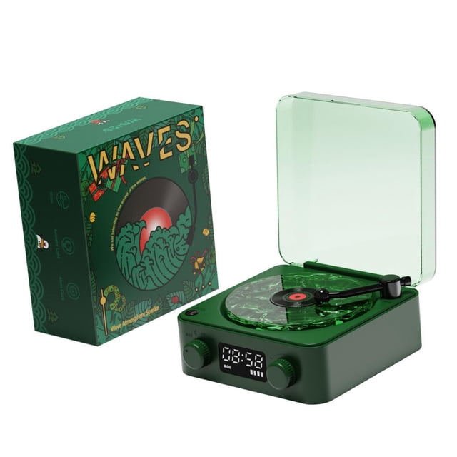 Altavoz portátil de vinilo BT práctico, 5 V, 1 a, para oficina, fiesta, ordenador, dormitorio