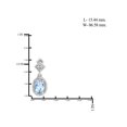thumbnail image 2 of 1.20 Carat T.G.W. Sky Blue Topaz Gemstone and White Diamond Accent Earrings, 2 of 3