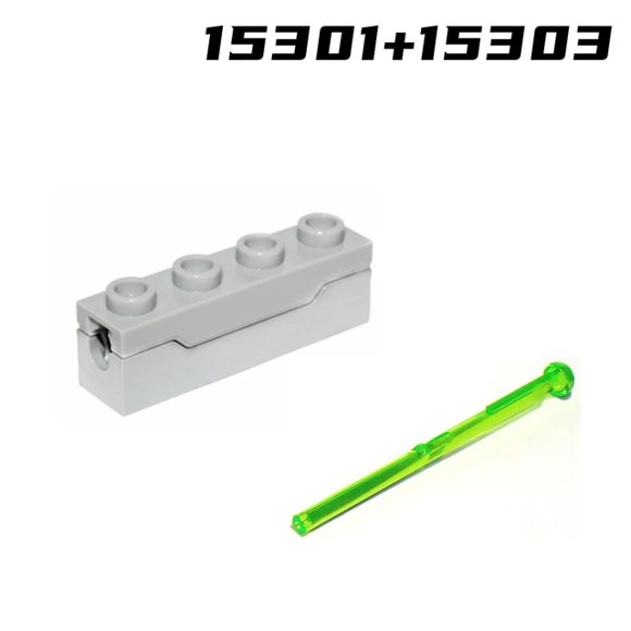 Bloques de construcción de arcoíris Pig para niños  piezas MOC 15301c01 15303  lanzador de armas  flecha  tirador de resorte  8L  piezas  piezas  partículas  bricolaje  juguetes para