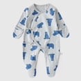 thumbnail image 2 of CAUYDY Newborn Boy Coming Home Outfits Baby Clothing 0 3 6 9 Months 1T 2T Preemie Long Sleeved Sleepers Infant Boys Romper Fall Winter Toddler Pajamas Grey for Sizes 3-6 Months, 2 of 6