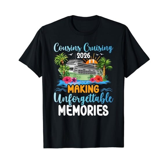 Cousins Cruising 2026 Making Memories Cousins Cruise Trip T-Shirt