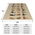 thumbnail image 6 of Cat Graphic Print Pattern Throw Blanket, Super Soft Anti-Pilling Flannel Bed Blankets, 60"x50", 6 of 8