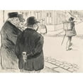 thumbnail image 2 of Théophile Alexandre Steinlen 14x12 Black Ornate Wood Framed Double Matted Museum Art Print Titled: He Acts Like a Painter, 2 of 5