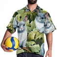 thumbnail image 4 of Tmall Men's Poplin Casual Printed Button Down Short Sleeve Summer Beach Shirts Unisex, 4 of 6