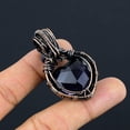 thumbnail image 4 of Natural Amethyst Gemstone Handmade Copper Wire Wrap Gift Pendant 1.97", 4 of 4