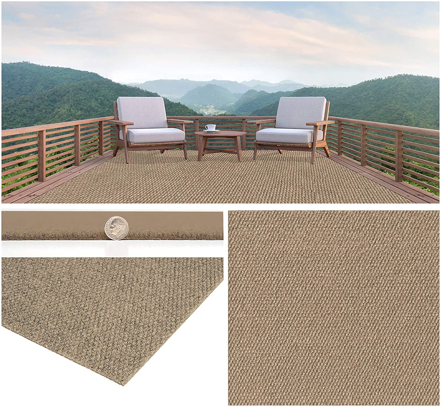 8'x9' Soft Indoor/Outdoor Hobnail Style Area Rugs. Lightweight and ...