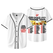 JID God Does Like Paradise Tour Merch Baseball Jacket Tee Women Men V-neck Short Sleeve T-shirts