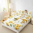 thumbnail image 4 of jejeloiu Rustic Duck Twin Sheet Sets,Country Flower Floral Twin Fitted Sheet,White Yellow Flat Sheet For Boys Teens,Ultra Soft Home Decor,3pcs, 4 of 7