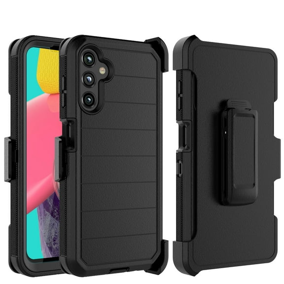 Galaxy A14 5G Case, with Screen Protector Belt Clip Holster Heavy Duty Rugged Shockproof Full Body Protection Kickstand Defender Phone Cover for Samsung Galaxy A14 5G (Black)