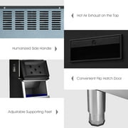 Costway Split Commercial Ice Maker 353LBS/24H Ice Machine w/ 198 LBS Storage Bin