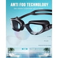 thumbnail image 2 of Swim Goggles, Unisex Adult Swimming Goggles Anti Fog Anti UV No Leakage Wide View for Men Women Youth, 2 of 5