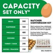 Hatching Time HB350 S - Egg Incubator - Setter (High Hatch Rate, 2 Doors, Set & Forget Design) | Cimuka