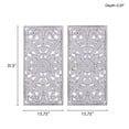 thumbnail image 5 of Botanical Panel Distressed Carved Wood 2-piece Wall Decor Set 98786, 5 of 9