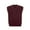 Burgundy, variant on Krumba Mens Oversized Sweater Vest: Big Tall V Neck Plus Size Knit Sleeveless Casual Pullover Gray 3XL